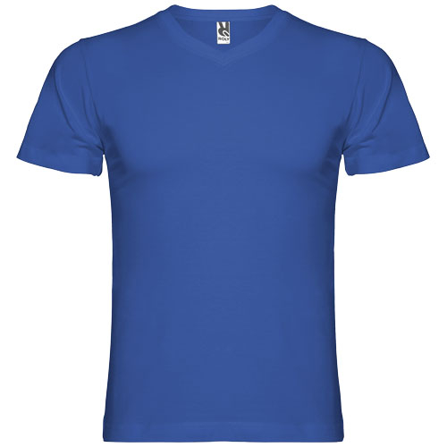 T-shirt publicitaire col en V Homme Samoyedo Bleu royal